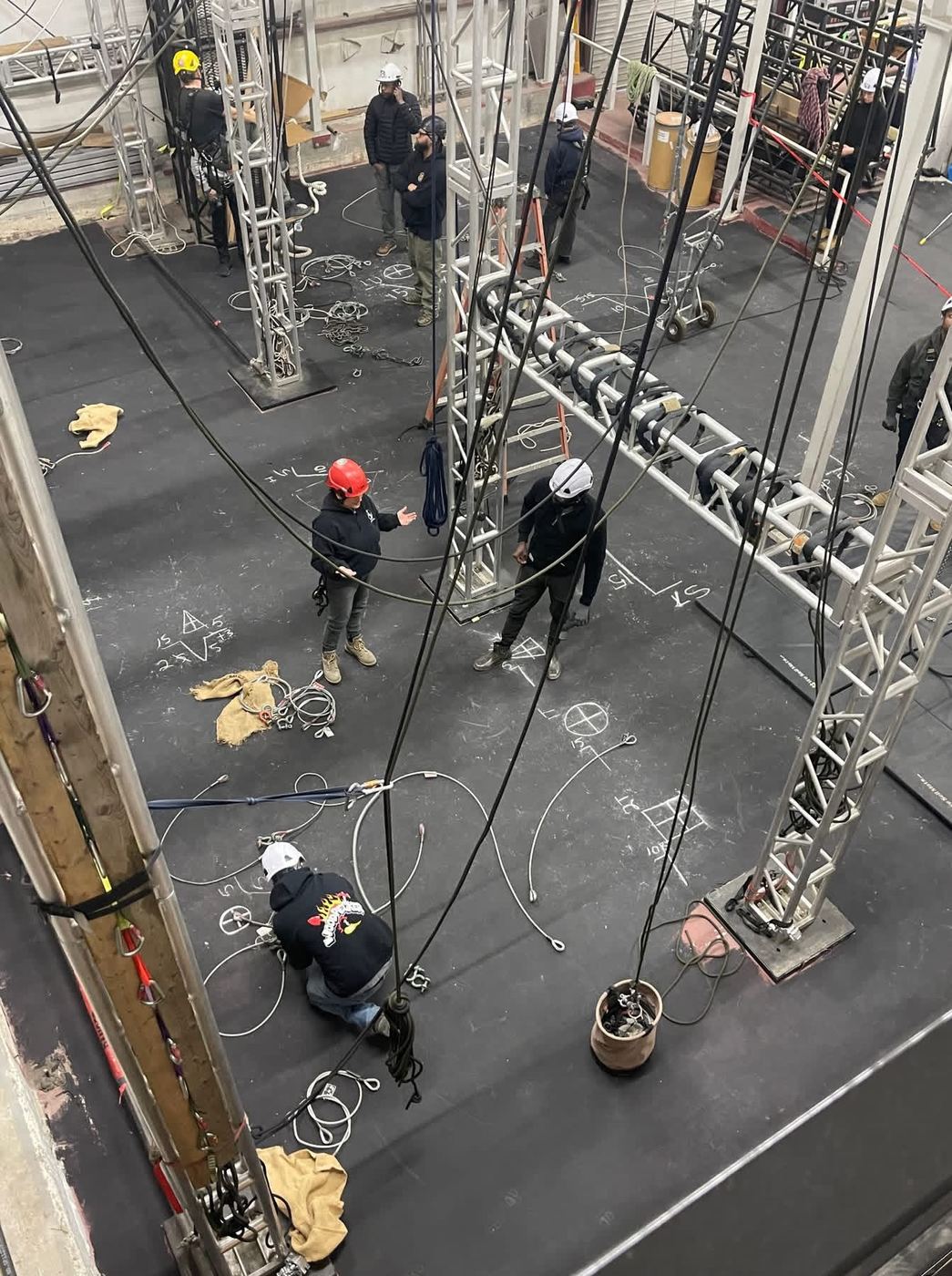 Crew on stadium job site